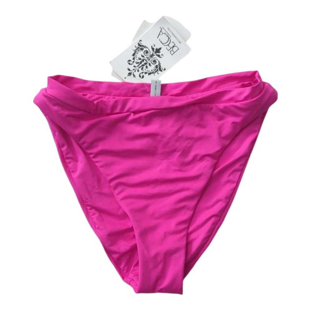 BECCA Pink Punch Fine Line French Cut Bikini Bottom  Women's Size Small